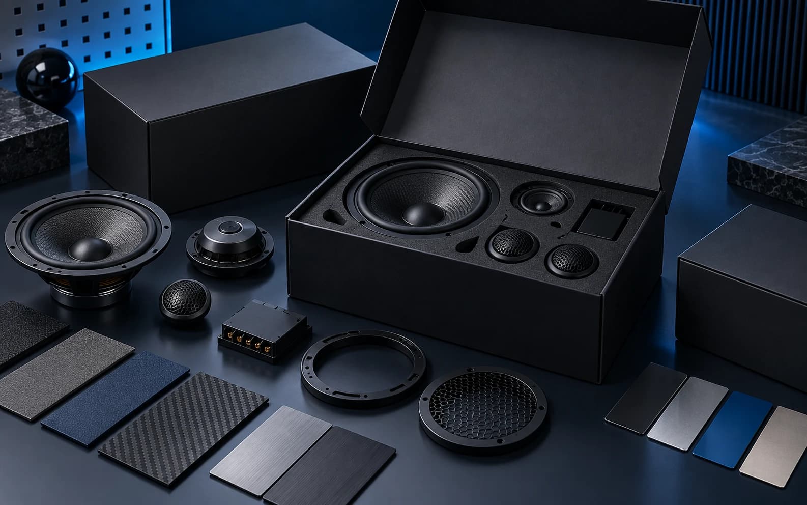 Component-speaker private-label packaging and material options