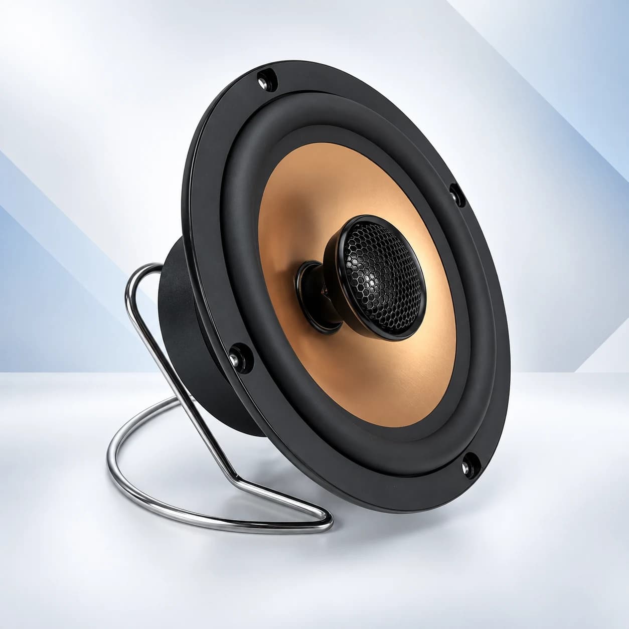 Complete ZM-C65A speaker showing gold aluminium cone and integrated tweeter