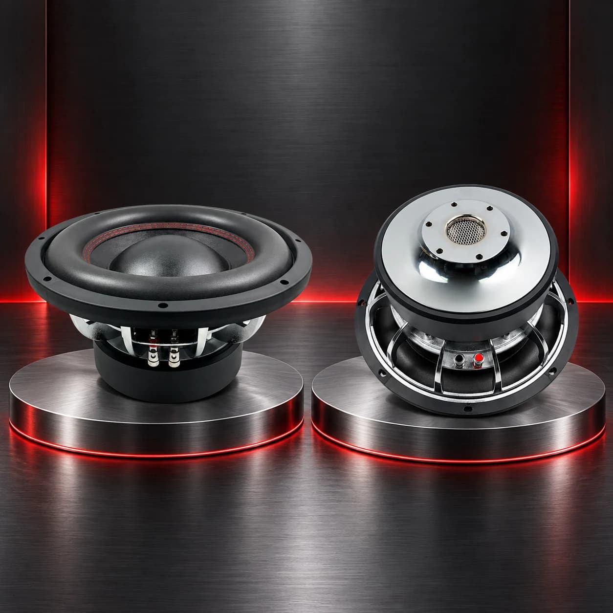 Chrome-plated dual voice coil car subwoofer series