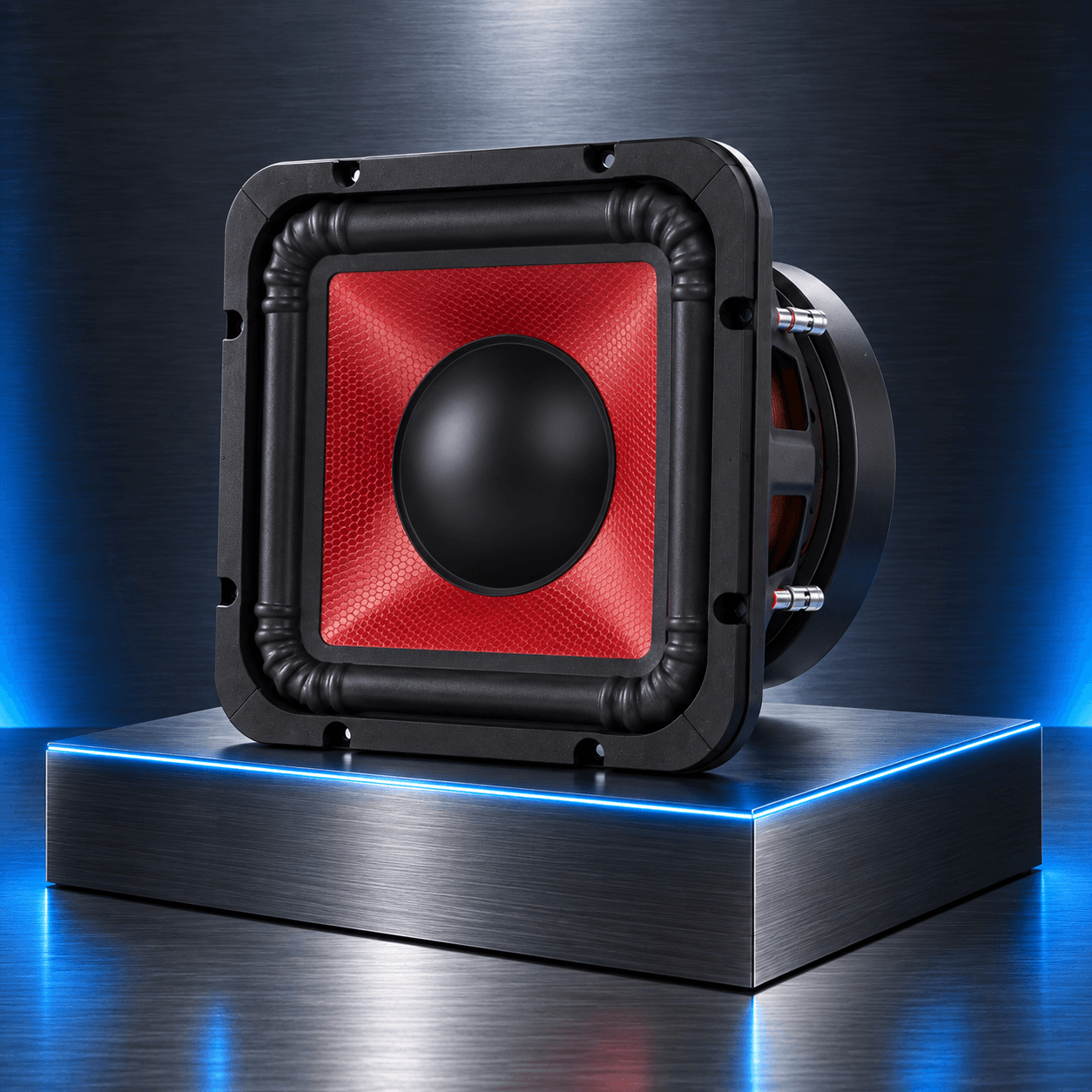 red square car subwoofer