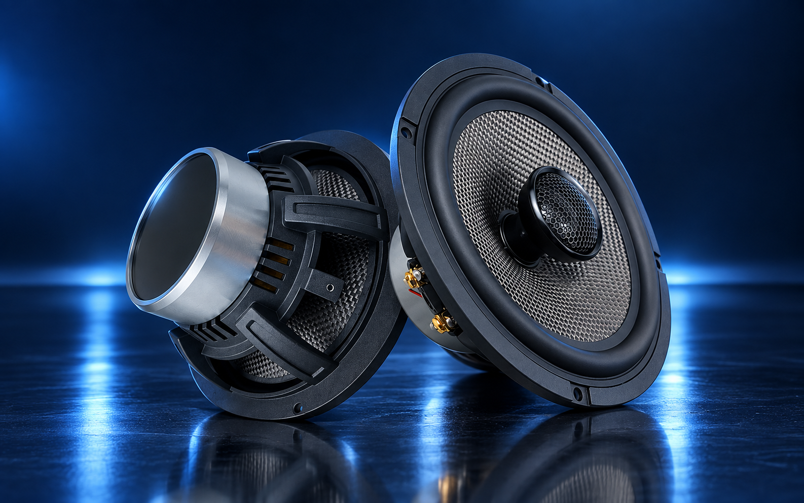 ZM-M65C real coaxial speaker, front and rear product views